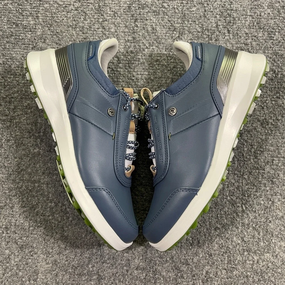 FootJoy FJ Stratos Spikeless Golf Shoes Womens 5 M Blue White Versatrax NIB